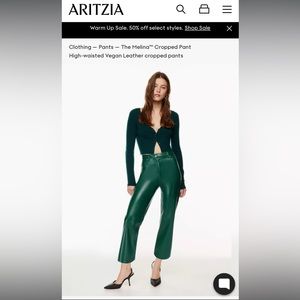Aritizia Cropped Melina Vegan Leather Pants - Size 6 NWT
